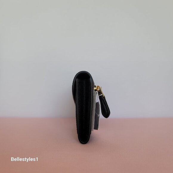 COACH Wyn Envelope Crossgrain Leather Wallet- Black color⭐ - Picture 11 of 16